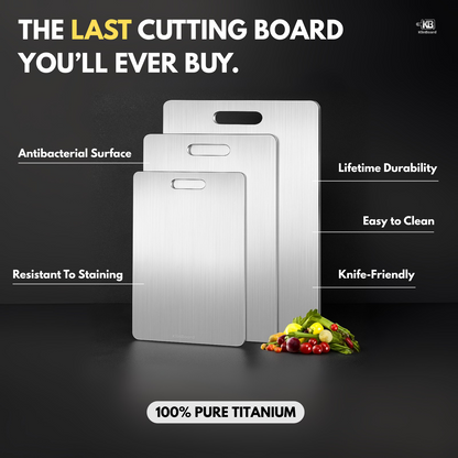 KlinBoard 100% Pure Titanium Cutting Board